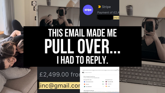 This email made me pull over... I had to reply...