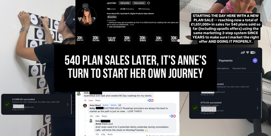 540 high ticket plans sales later, it's Anne's turn to do the same.. >>>