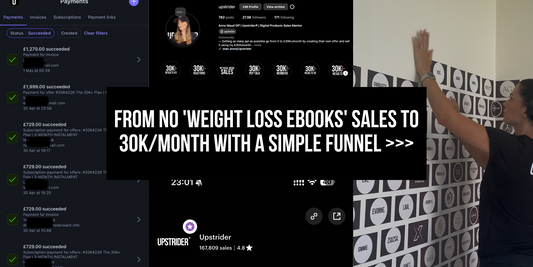 From no 'weight loss ebooks' sales to 30K/month with a simple funnel >>>