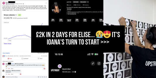 £2K in 2 days for Elise... 😭😍 It's Ioana's turn to start >>>
