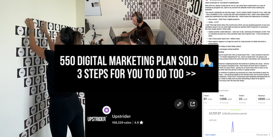 550 digital marketing plan sold 🙏🏼 3 steps for you to do too >>