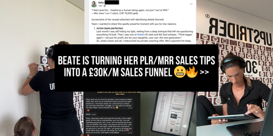 Beate is turning her PLR/MRR sales tips into a £30K/m sales funnel 😬🔥 >>