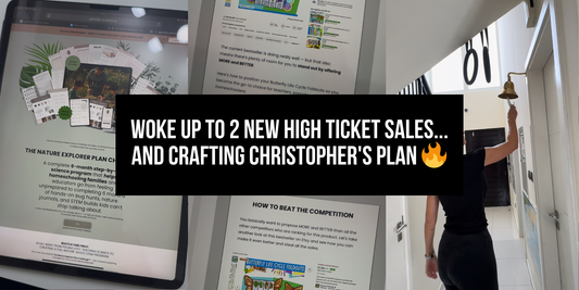 Woke up to 2 new high ticket sales... and crafting Christopher's plan 🔥 >>>