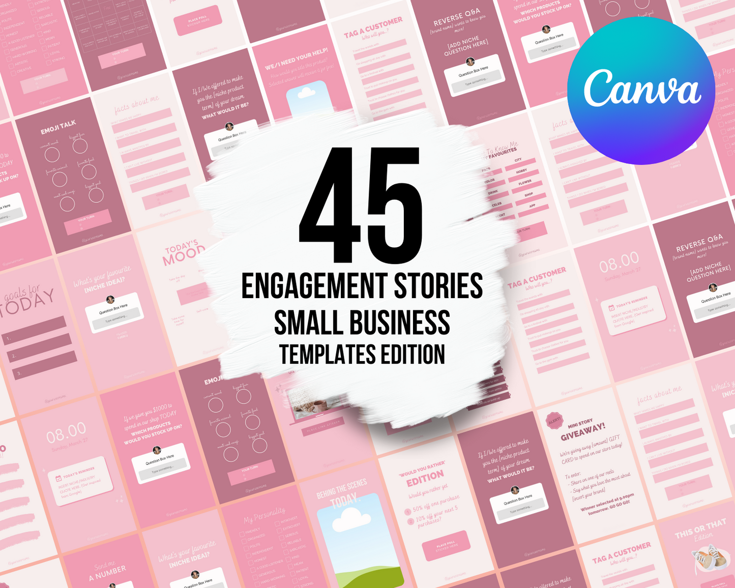 FILL-IN-THE-BLANKS INSTAGRAM ENGAGEMENT STORIES TEMPLATE
