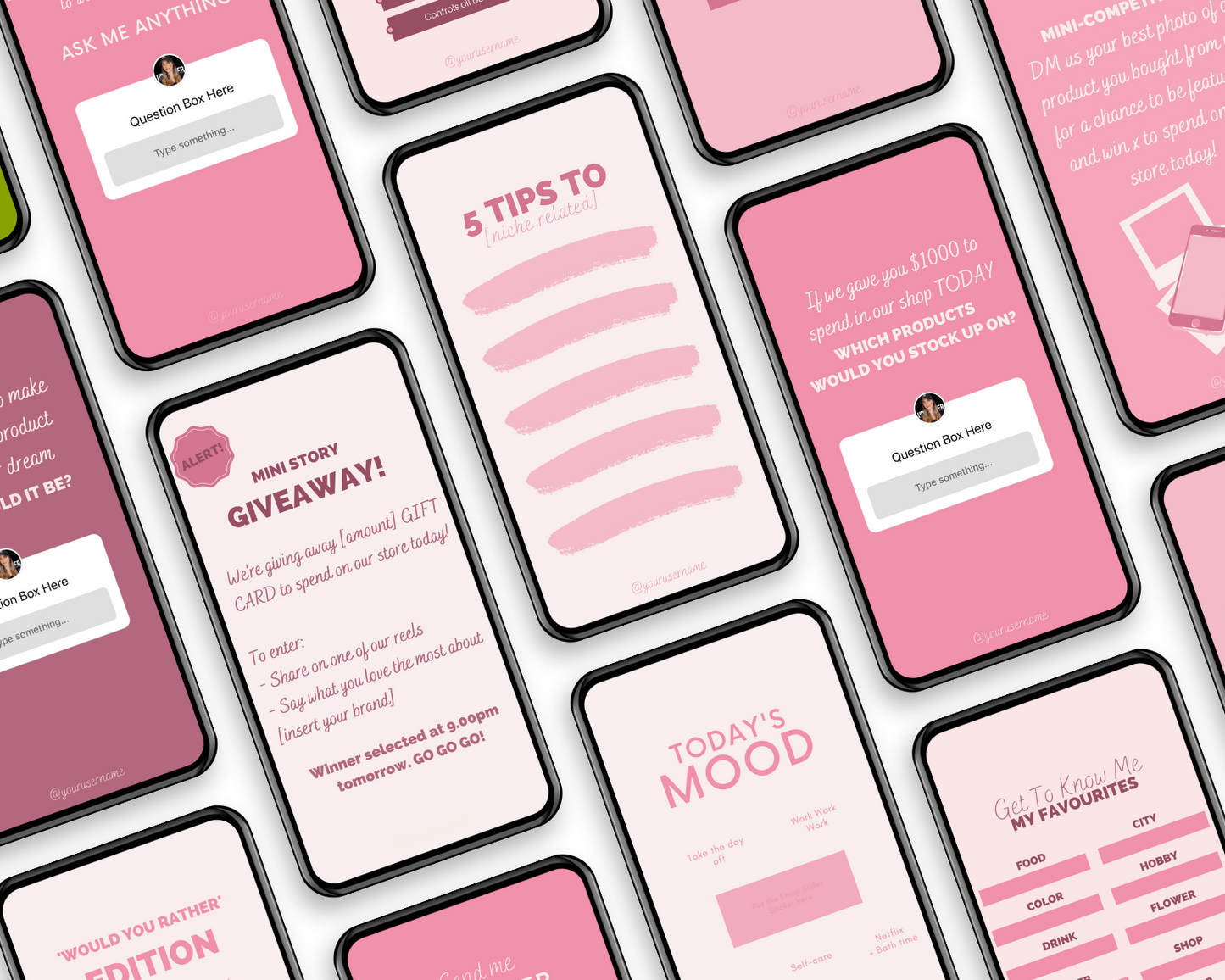 FILL-IN-THE-BLANKS INSTAGRAM ENGAGEMENT STORIES TEMPLATE