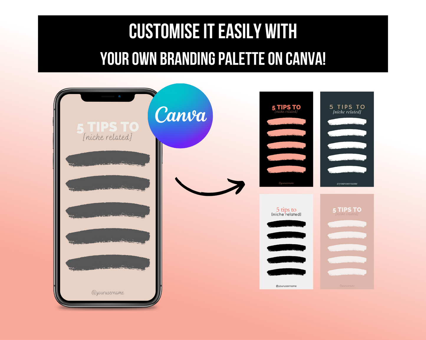 Pack of 45 Grey/Nude Instagram Engagement Stories Templates for Product-Based Small Business.