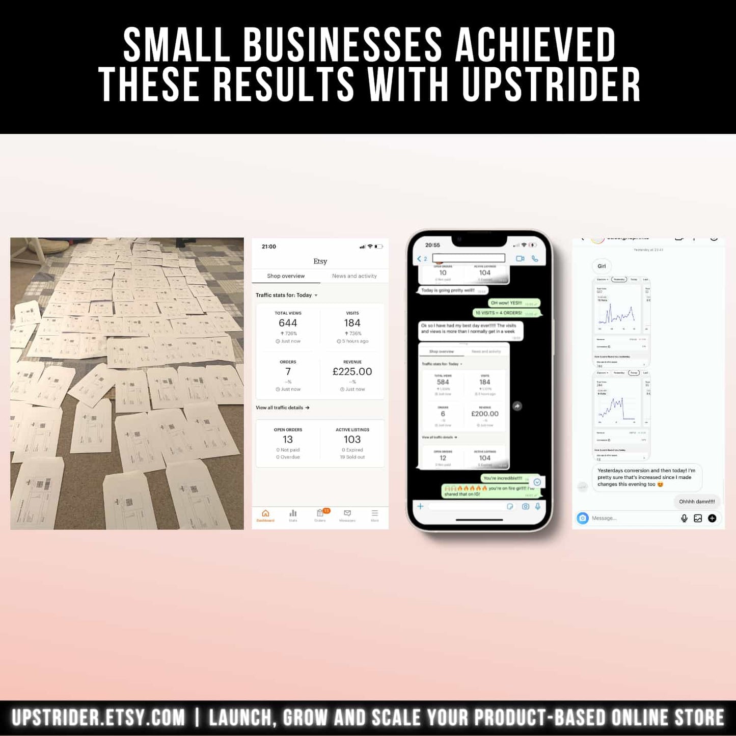 FILL-IN-THE-BLANKS ETSY SHOP ANNOUNCEMENT THAT CONVERTS FLASHCARD
