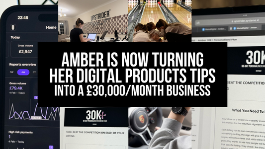 This customer is now turning her digital products tips into a £30,000/month business >>