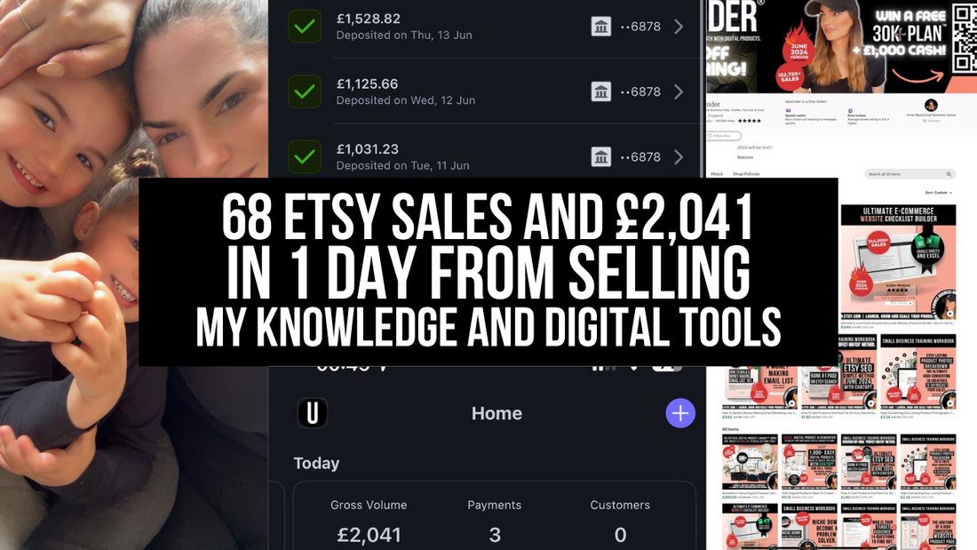 68 Etsy sales and £2,041 in 1 day from selling my knowledge and digital tools >>>