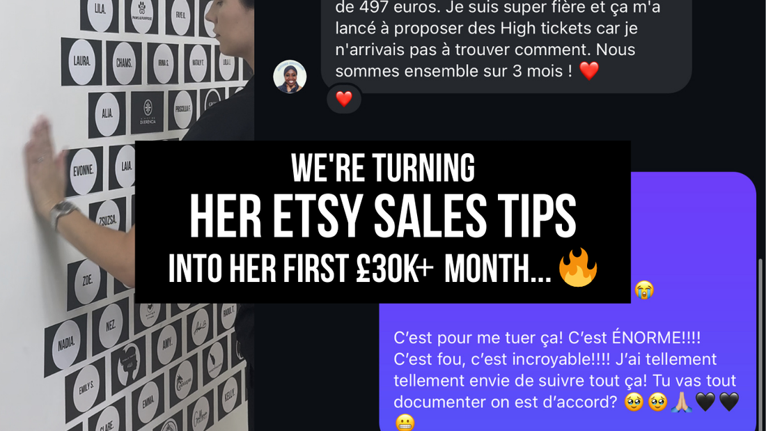 We're turning her Etsy sales tips into her first £30K month... 🔥