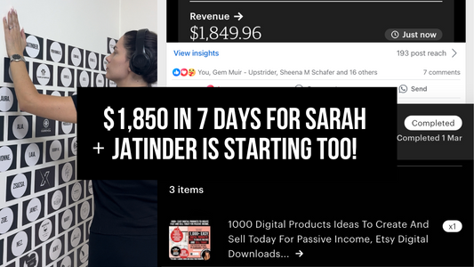 $1,850+ in 7 days for Sarah + Jatinder is starting too! 😍