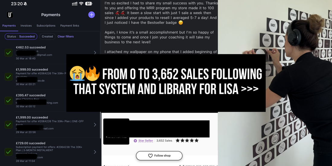 😭🔥 From 0 to 3,652 sales following that system and library for Lisa >>>
