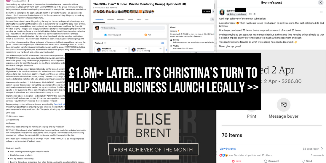 £1.6M+ later... it’s Christina’s turn to help small business launch legally >>