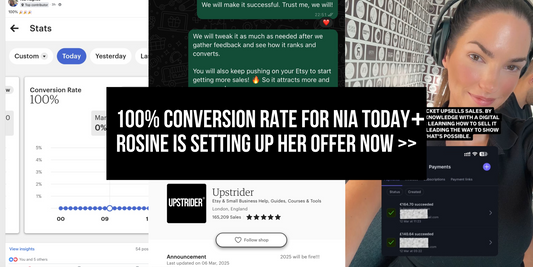 100% conversion rate for Nia today + Rosine is setting up her offer NOW >>>>