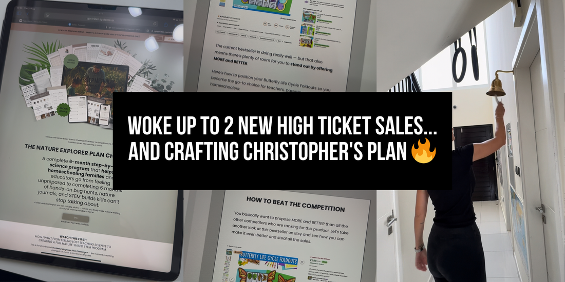 Woke up to 2 new high ticket sales... and crafting Christopher's plan 🔥 >>>