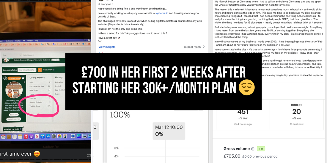 £700 in her first 2 weeks after starting her 30K+/month Plan 😌