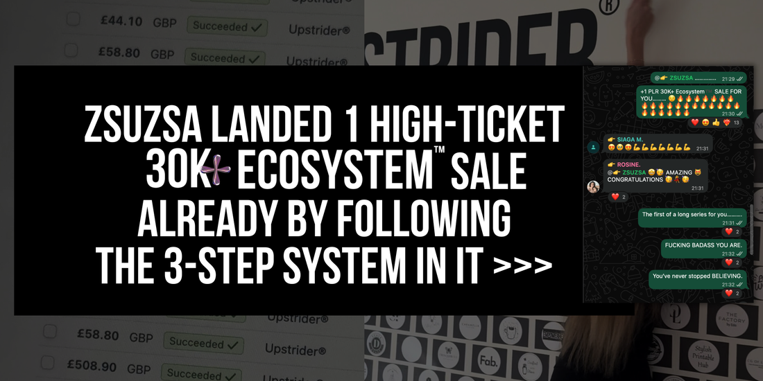 🔥🎉 Zsuzsa landed 1 high-ticket PLR 30K+ Ecosystem™ sale already >>>