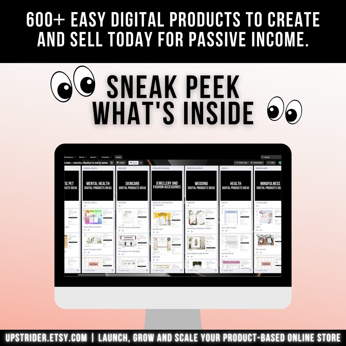 600+ Digital Products Ideas To Create And Sell Today For Passive Income, Etsy Digital Downloads Small Business Ideas and Bestsellers to Sell